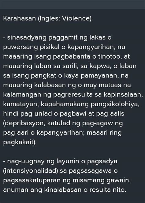 kahulugan ng karahasan
